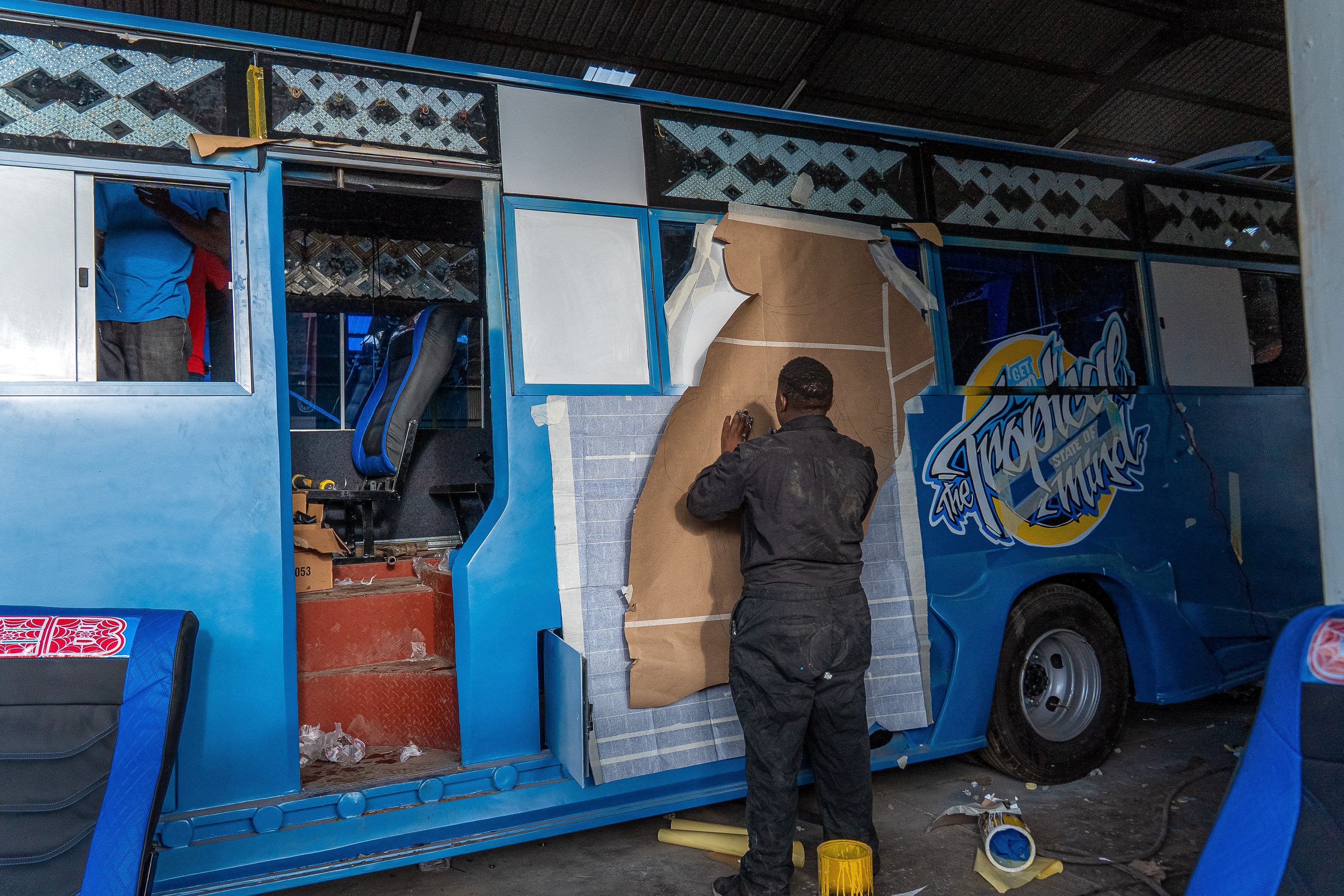 Custom bus body building